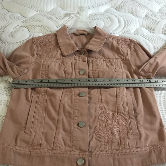 Paisley Embroidered Denim Jacket - Picture 5 of 7